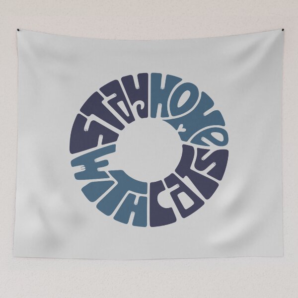 Item preview, Stay Home With Cats: Circle Text designed and sold by beardsandcats.