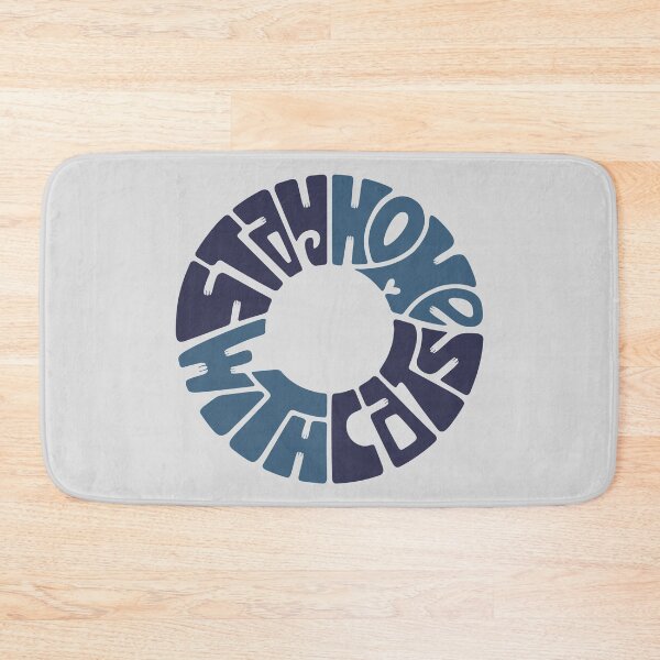 Item preview, Stay Home With Cats: Circle Text designed and sold by beardsandcats.