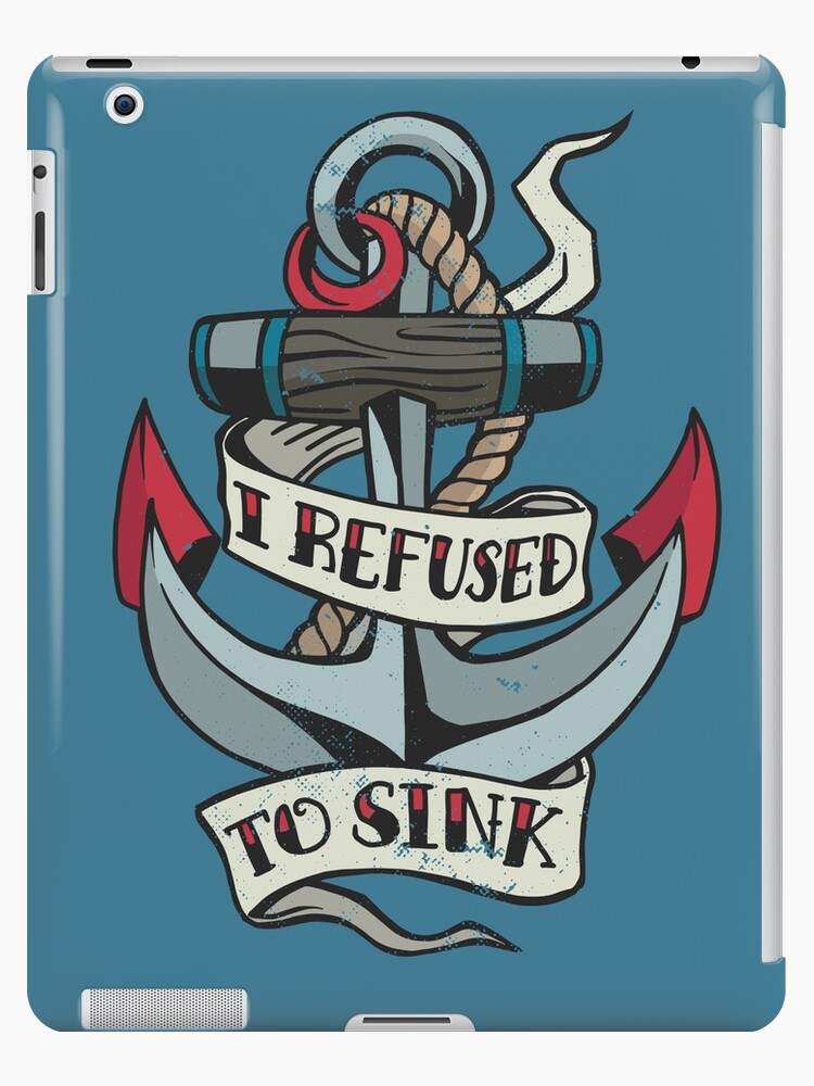 Funda y vinilo para iPad «Diseño de tatuaje de ancla para marinero de mar»  de K-Constantine | Redbubble