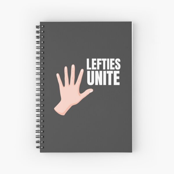 Left-Handed Lefty Sayings Three Subject Spiral Notebook, 1