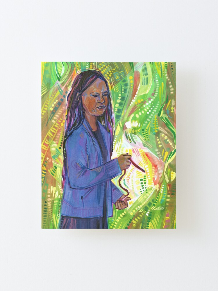Alternate view of Girl with Snake Painting - 2020 Mounted Print