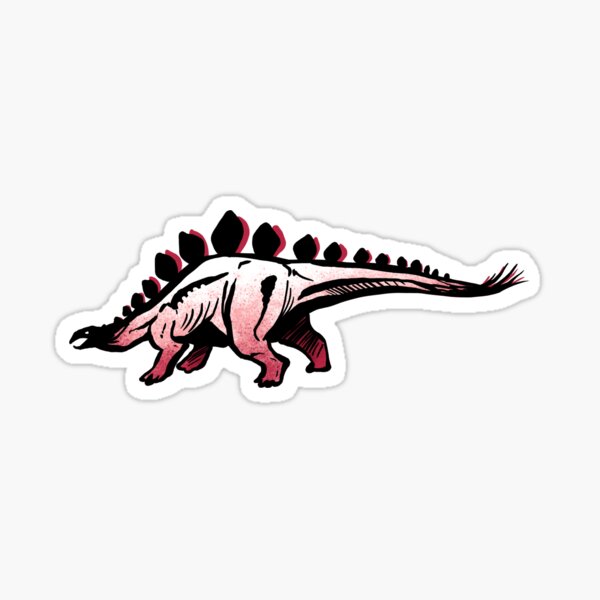 Graphic Stegosaurus Sticker