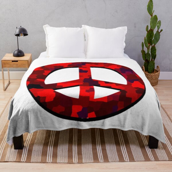 Item preview, Red Alert Camouflage Peace Sign  designed and sold by Mark Jesus-Allen.