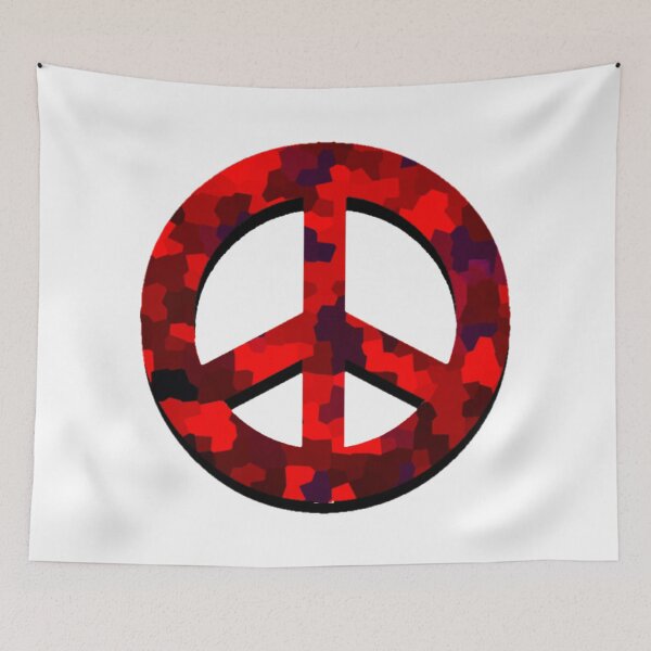 Item preview, Red Alert Camouflage Peace Sign  designed and sold by Mark Jesus-Allen.
