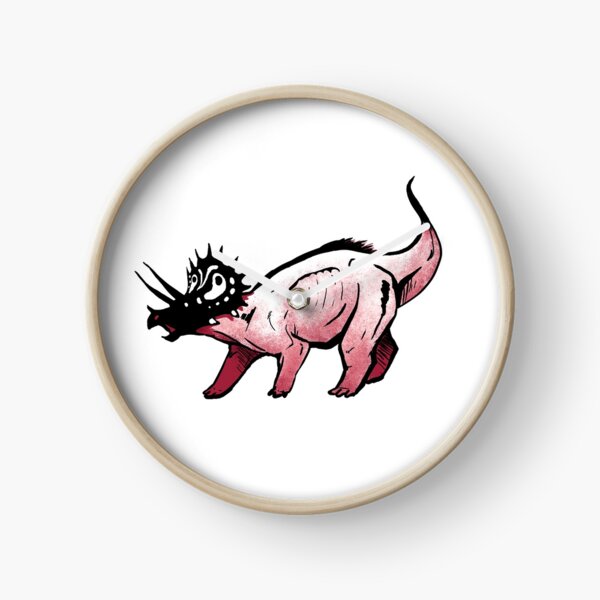 Graphic Triceratops Clock
