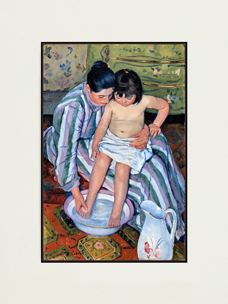 Lámina Fotográfica «mary Cassatt El Baño Del Niño Pintura De Bellas