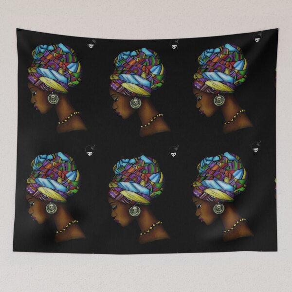 Item preview, African Woman Batik Painting designed and sold by Alyasa-GK.