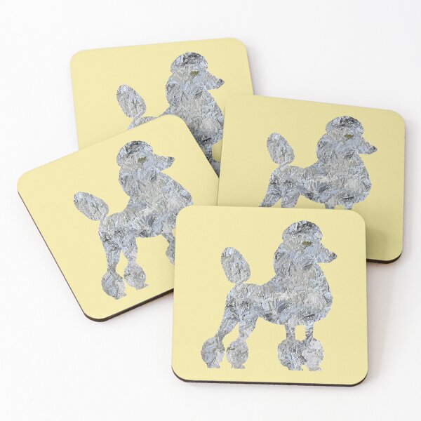 Item preview, Silver grey brush strokes poodle designed and sold by ThePoodleandCo.