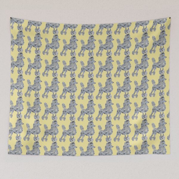Item preview, Silver grey brush strokes poodle designed and sold by ThePoodleandCo.