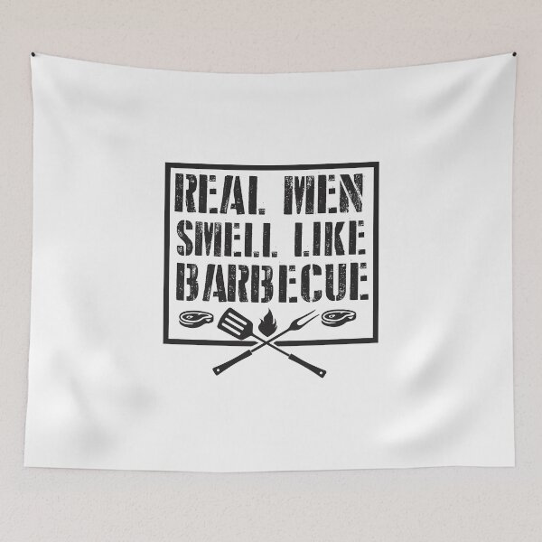 Item preview, Real men smell like barbecue bbq meat funny grilling gift designed and sold by hadleydesigns.