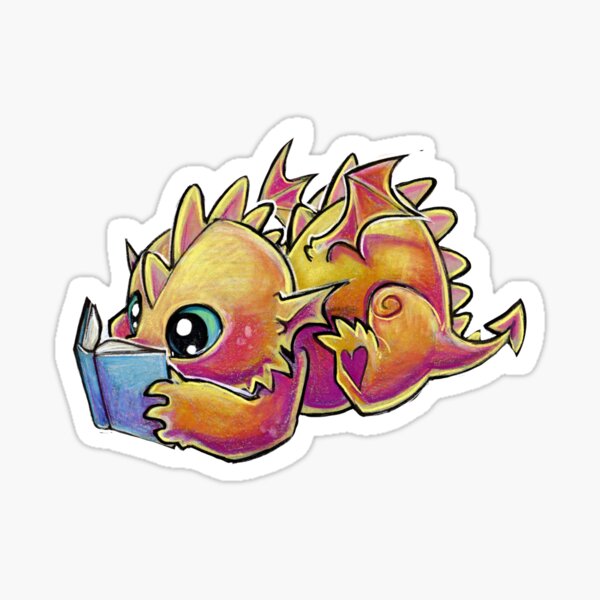 Book dragon Sticker