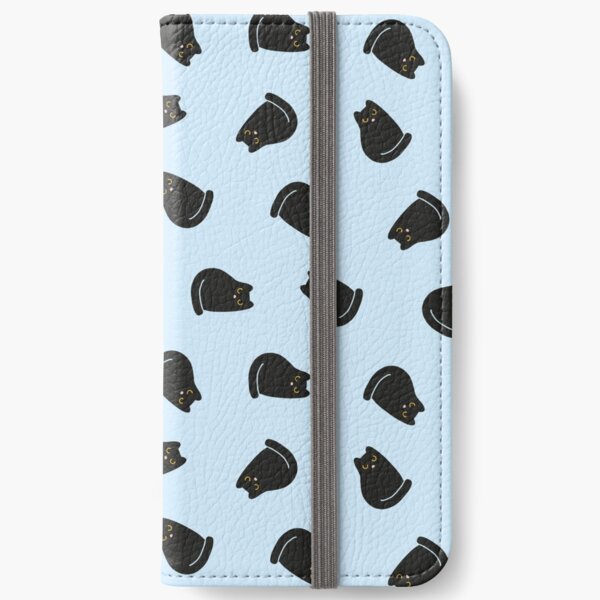 Shea the Angry Black Cat Pattern iPhone Wallet