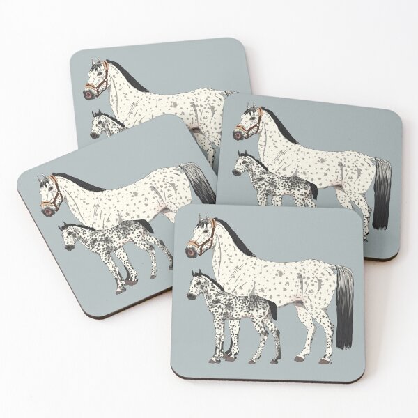 Item preview, Warmblood Mare and Foal 3: Grulla/Grey Leopard with Black Leopard Foal designed and sold by LuxeHurricane.
