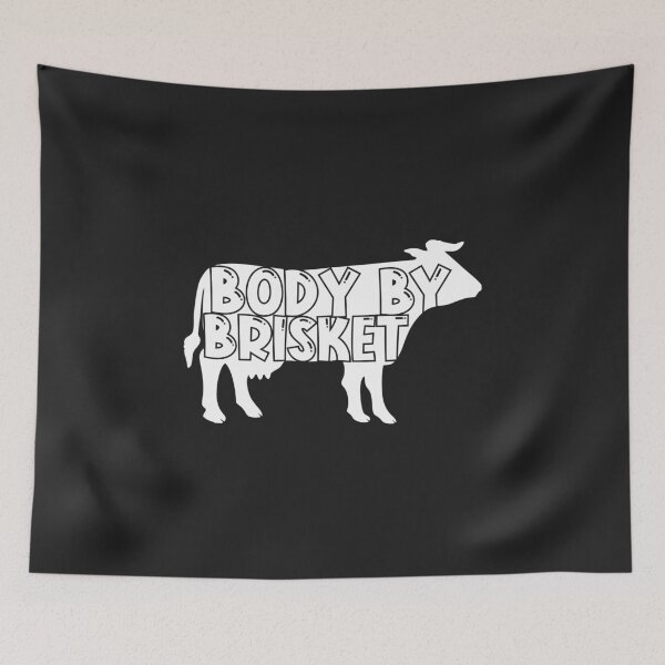 Item preview, Body by brisket meat bbq grill funny backyard grilling gift designed and sold by hadleydesigns.
