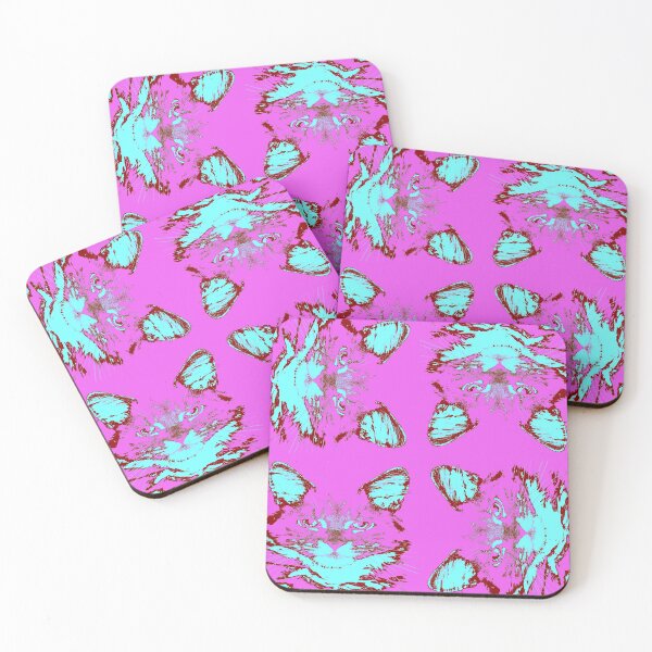 Item preview, Cat Crazy cats pop art purple blue version design designed and sold by Sophie Merlo.