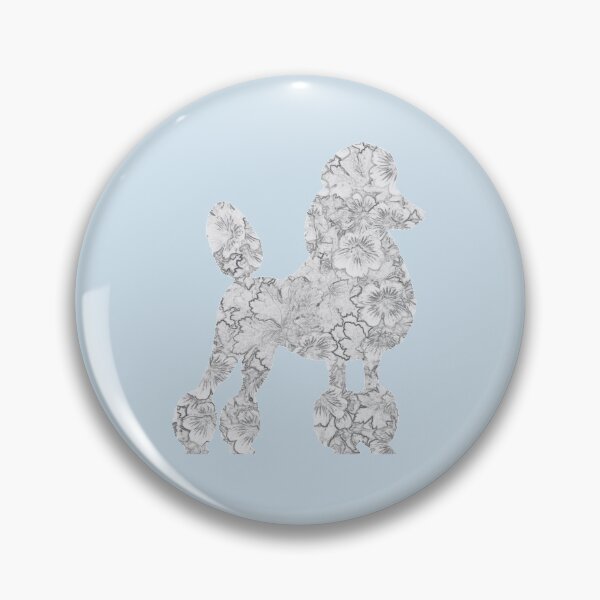 Item preview, Geranium grey poodle designed and sold by ThePoodleandCo.