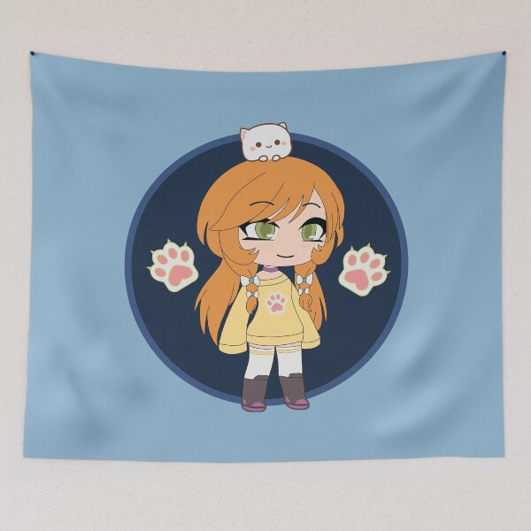 Item preview, Gacha Life series - Katie chan and her cat designed and sold by uwu-kitty.
