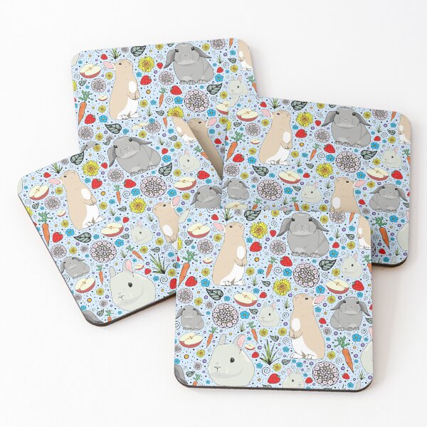 Item preview, Rabbits in Blue designed and sold by Nemki.