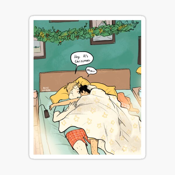 Vista previa del artículo con la obra «Mañana de navidad con nick y charlie», diseñado y vendido por aliceoseman.
