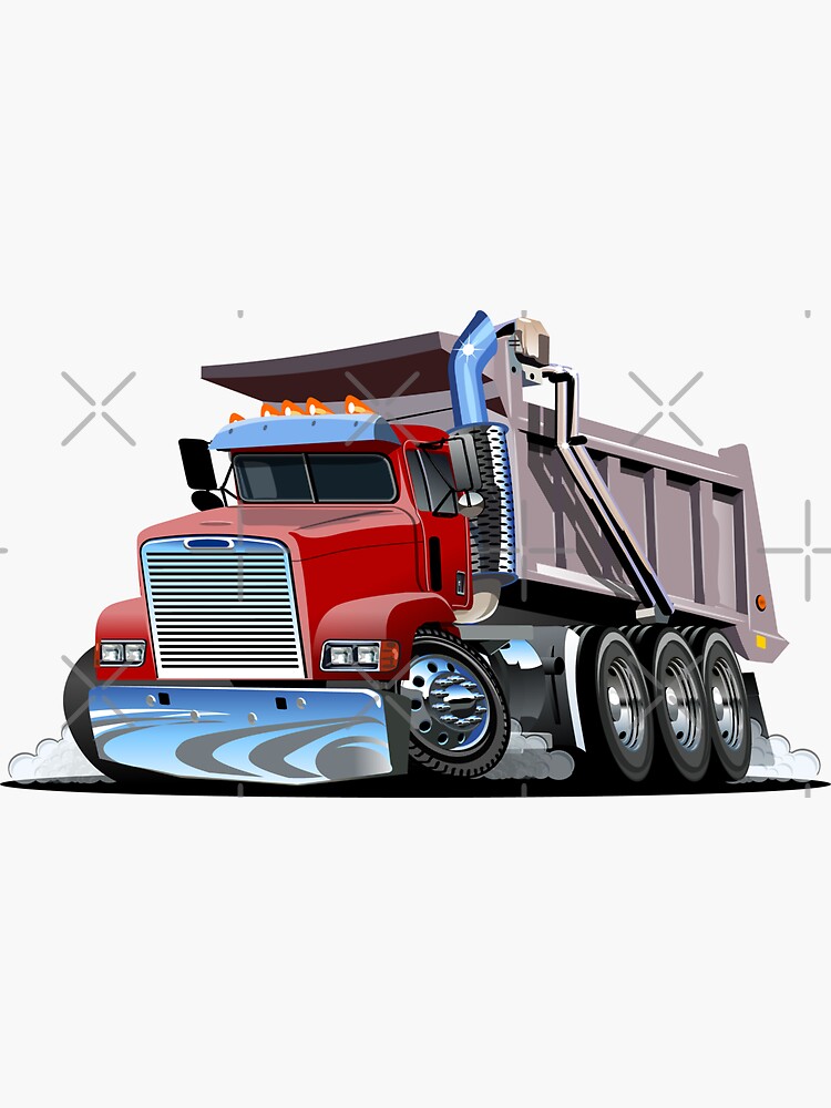 "Cartoon Dump Truck" Sticker by Mechanick | Redbubble