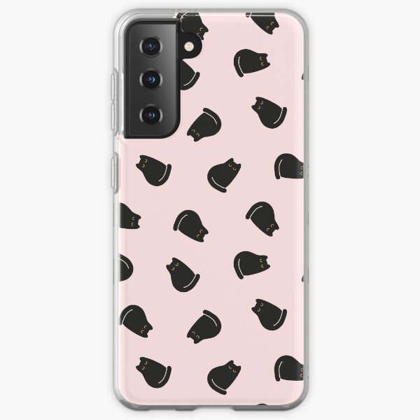 Shea the Unimpressed Black Cat Pattern Samsung Galaxy Soft Case