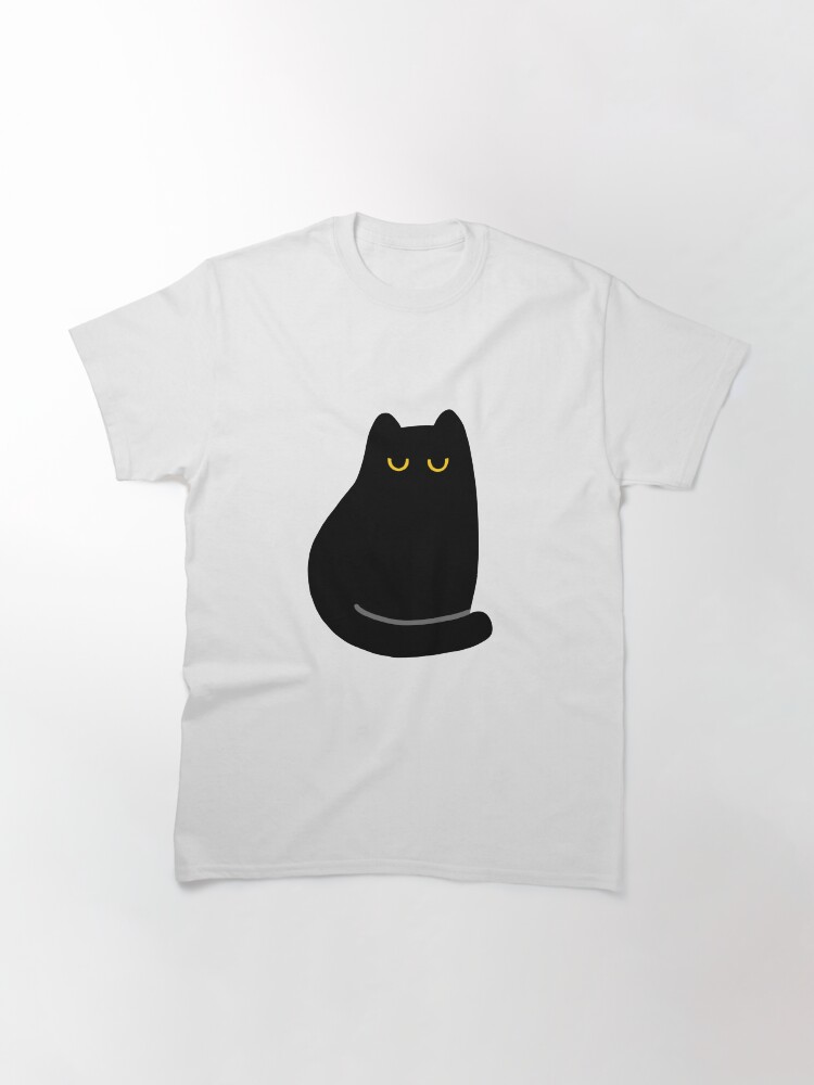 Alternate view of Shea the Unimpressed Black Cat Pattern Classic T-Shirt