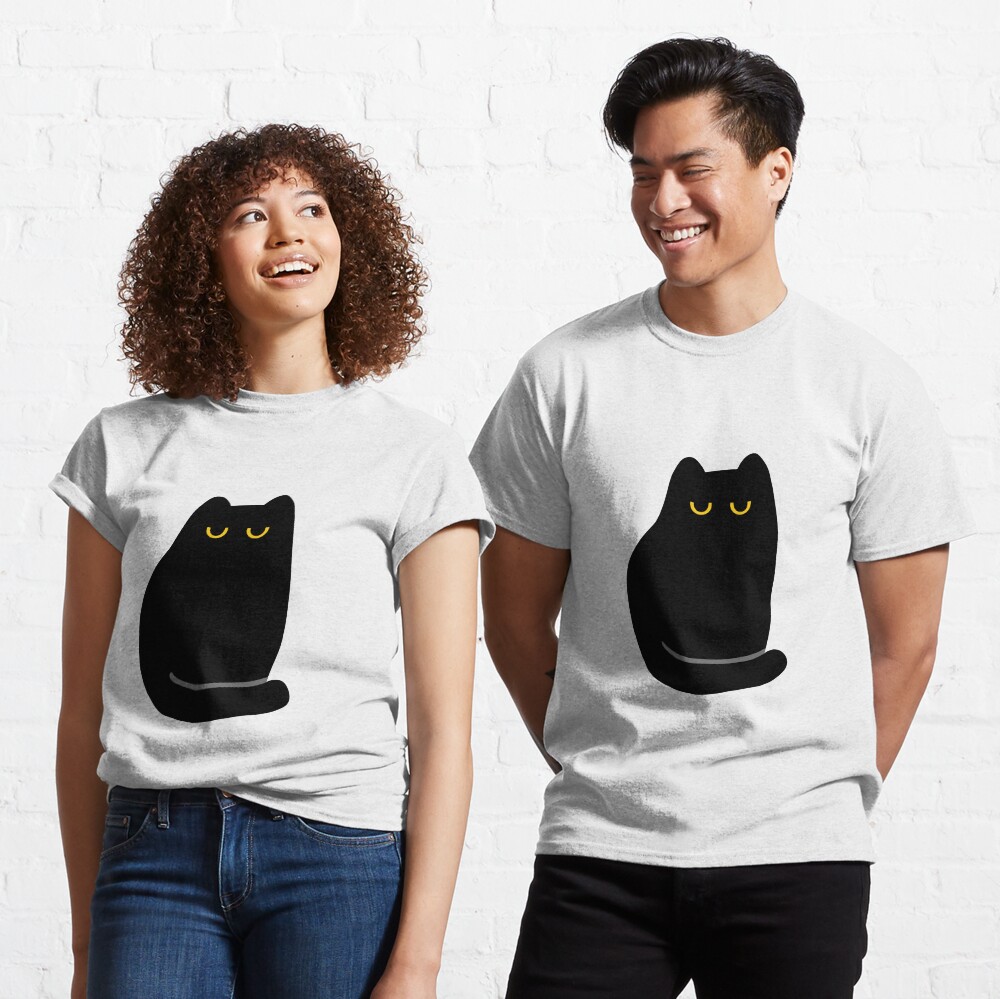 Shea the Unimpressed Black Cat Pattern Classic T-Shirt