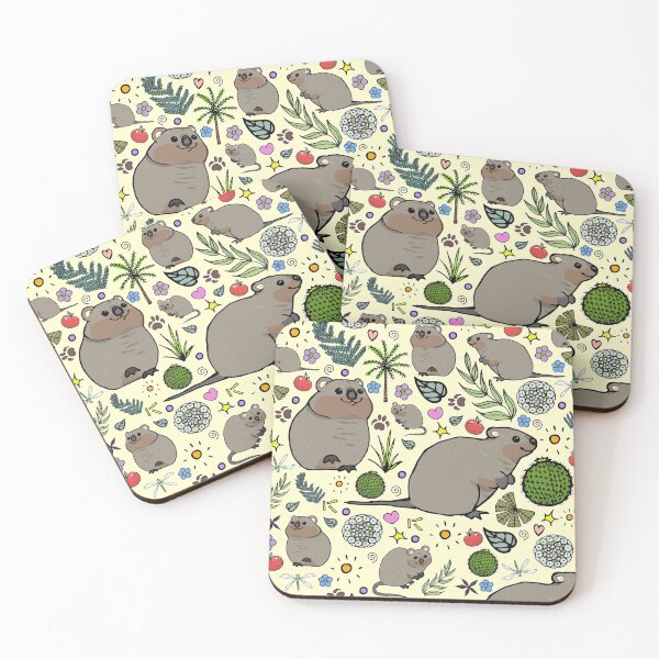 Item preview, Quokkas in Yellow designed and sold by Nemki.