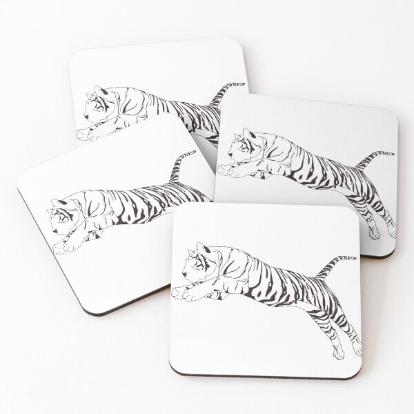 Item preview, White tiger jumping designed and sold by Jacinda  Collins.