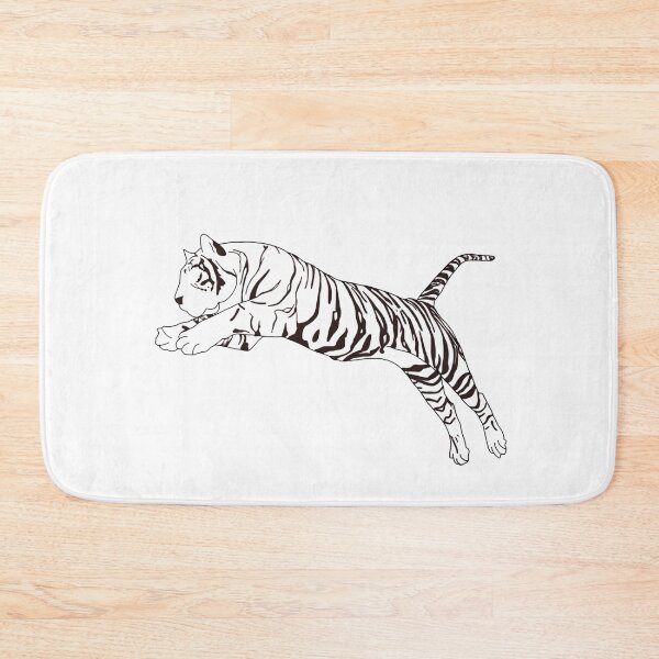 Item preview, White tiger jumping designed and sold by Jacinda  Collins.