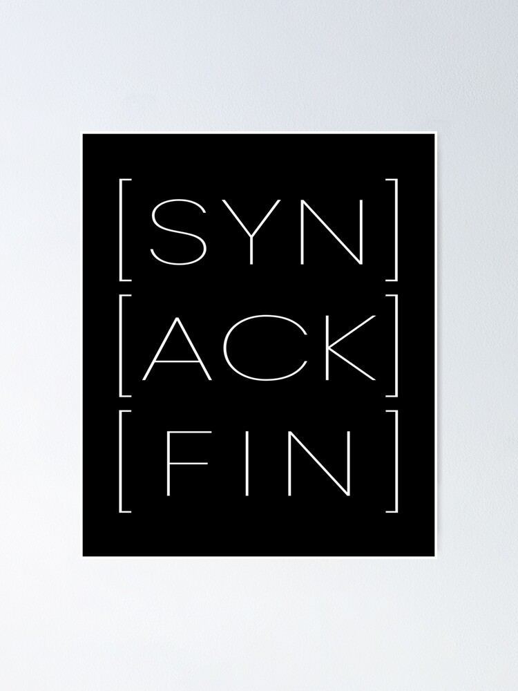 Thumbnail 1 von 3, Poster, SYN ACK FIN Informatiker Hacker Programmierer Code designt und verkauft von mooon85.