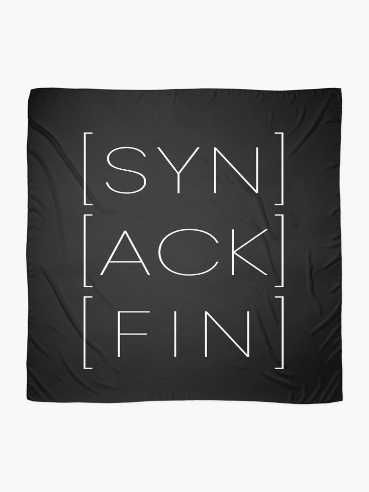 Thumbnail 2 von 3, Tuch, SYN ACK FIN Informatiker Hacker Programmierer Code designt und verkauft von mooon85.