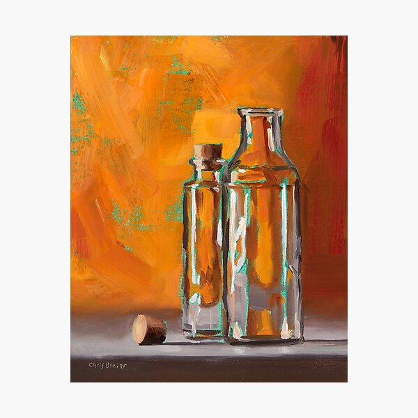 Bottles With Turquoise Photographic Print