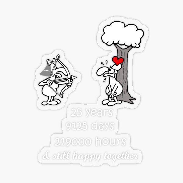 25th Wedding Anniversary Stickers for Sale | Redbubble