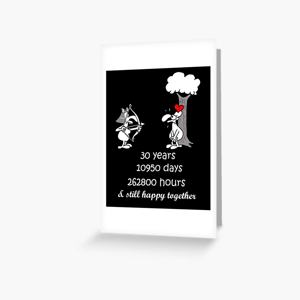 30 Year Anniversary Card For Couple Husband Wife, Funny 30th Anniversary Deco