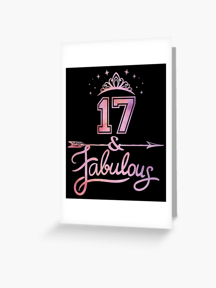 17th Birthday Card For Her - Large Purple Foil Die Cut Greeting Card With Envelope