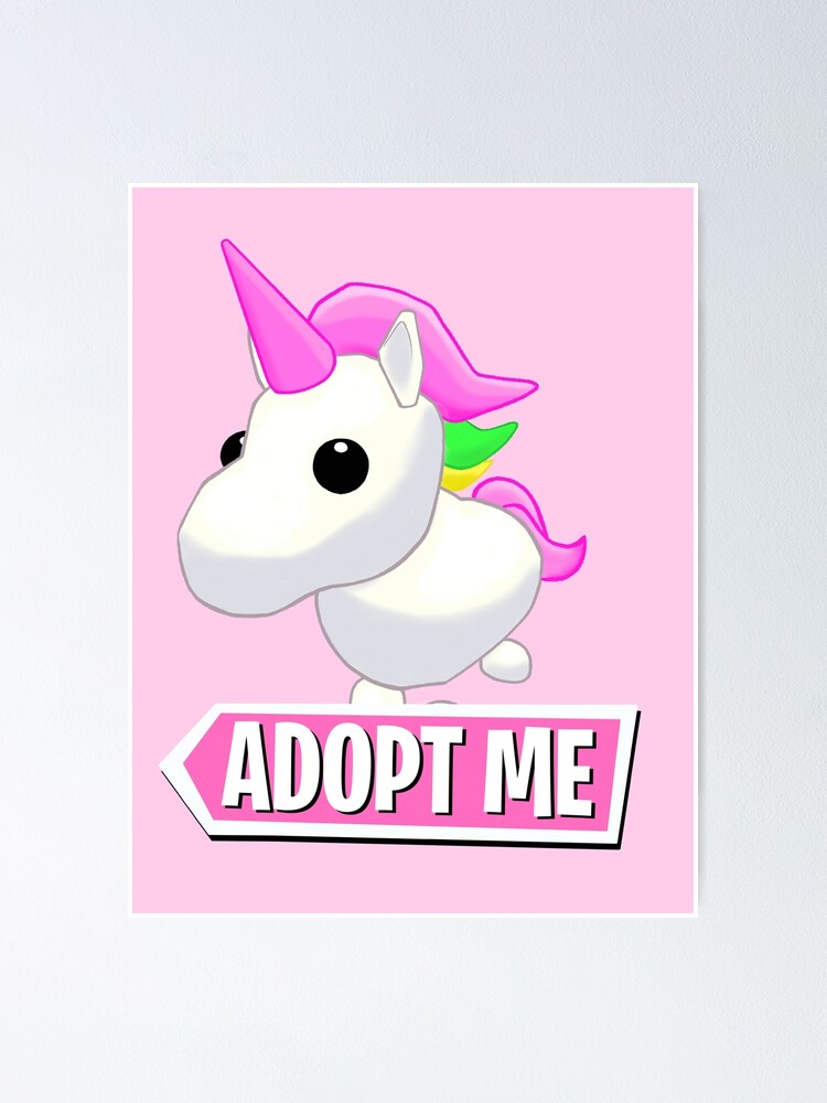 Adopt Me Unicorn Poster By Pickledjo Redbubble - unicore bgs roblox