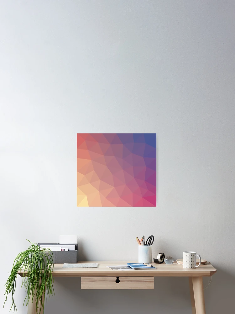 Thumbnail 2 of 3, Poster, Geometric Gradient Pattern Mesh designed and sold by PrayingManTees.