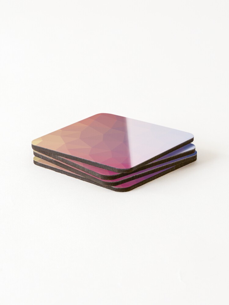 Thumbnail 4 of 5, Coasters (Set of 4), Geometric Gradient Pattern Mesh designed and sold by PrayingManTees.