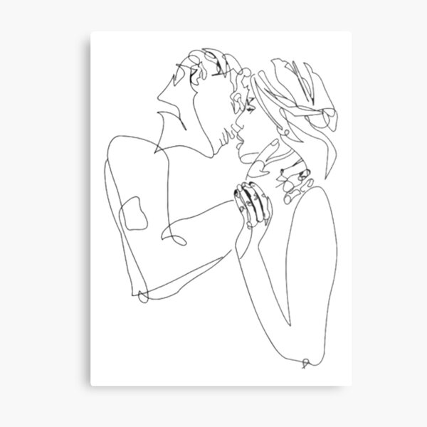 Couple abstract art Metal Print
