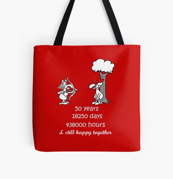 50th Wedding Anniversary 50 Years Golden Couple Tote Bag