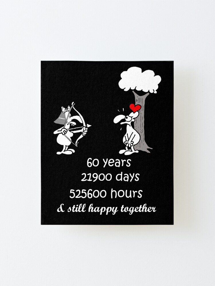 "60th Wedding Anniversary Parents Funny Gift For Husband Wife 60 Years