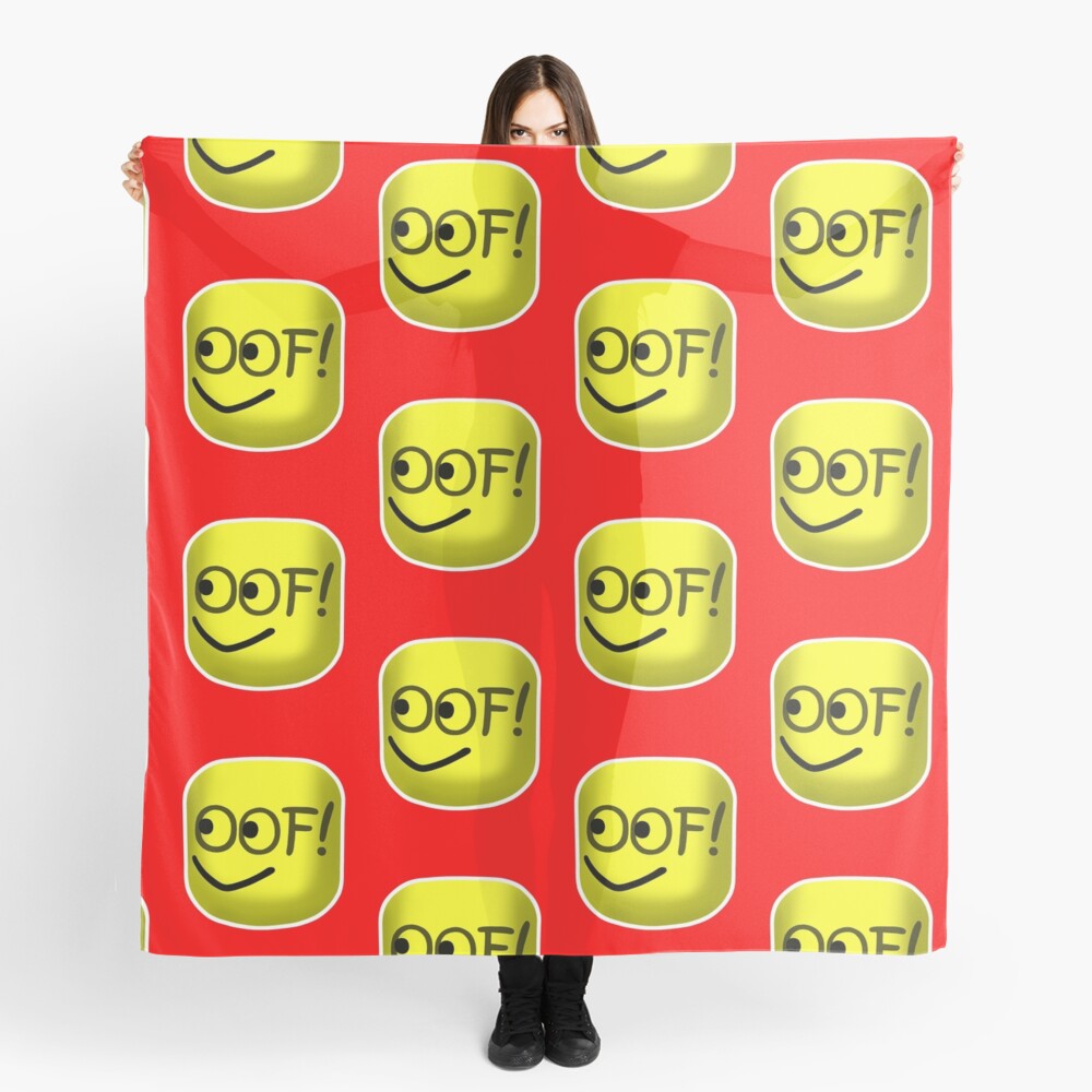 Oof Block Head Scarf By Pickledjo Redbubble - christmas roblox scarves redbubble