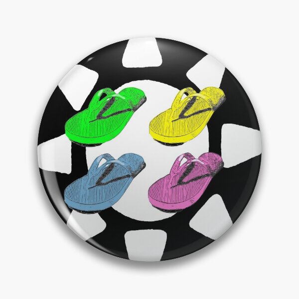 Item preview, Colorful flip flops summer time white star designed and sold by Zwuck.
