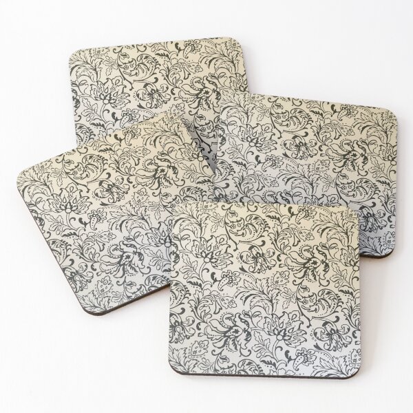 Item preview, Blk. and White Floral designed and sold by Ron Curlee.