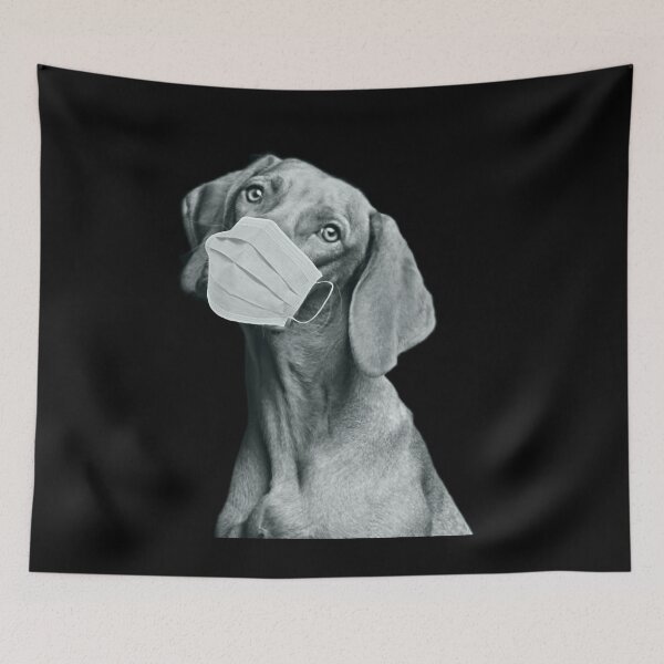 Item preview, Quarantine Masked Dog  designed and sold by Sutra-Lotus-Co.