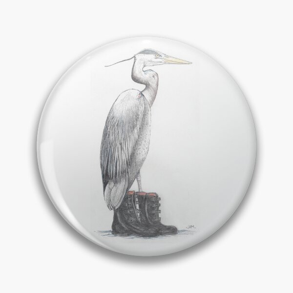 Item preview, Great blue heron in galoshes designed and sold by JimsBirds.