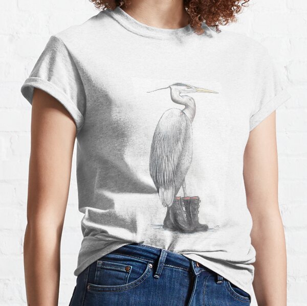 Great blue heron in galoshes Classic T-Shirt
