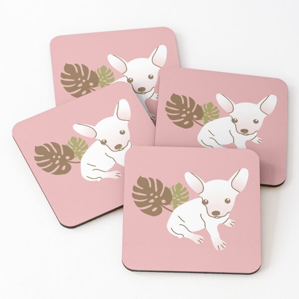 Item preview, Tiny chihuahua puppy and monstera plant designed and sold by LaurenceLeela.