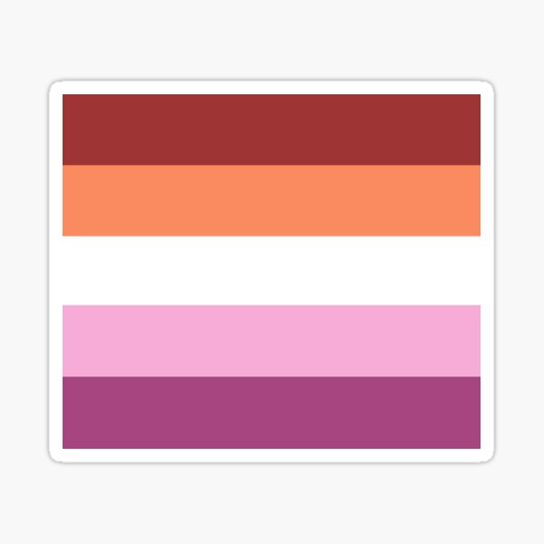 Pastel Pink Lesbian Pride Flag Sticker By Fuinur Redbubble - pride flag id roblox